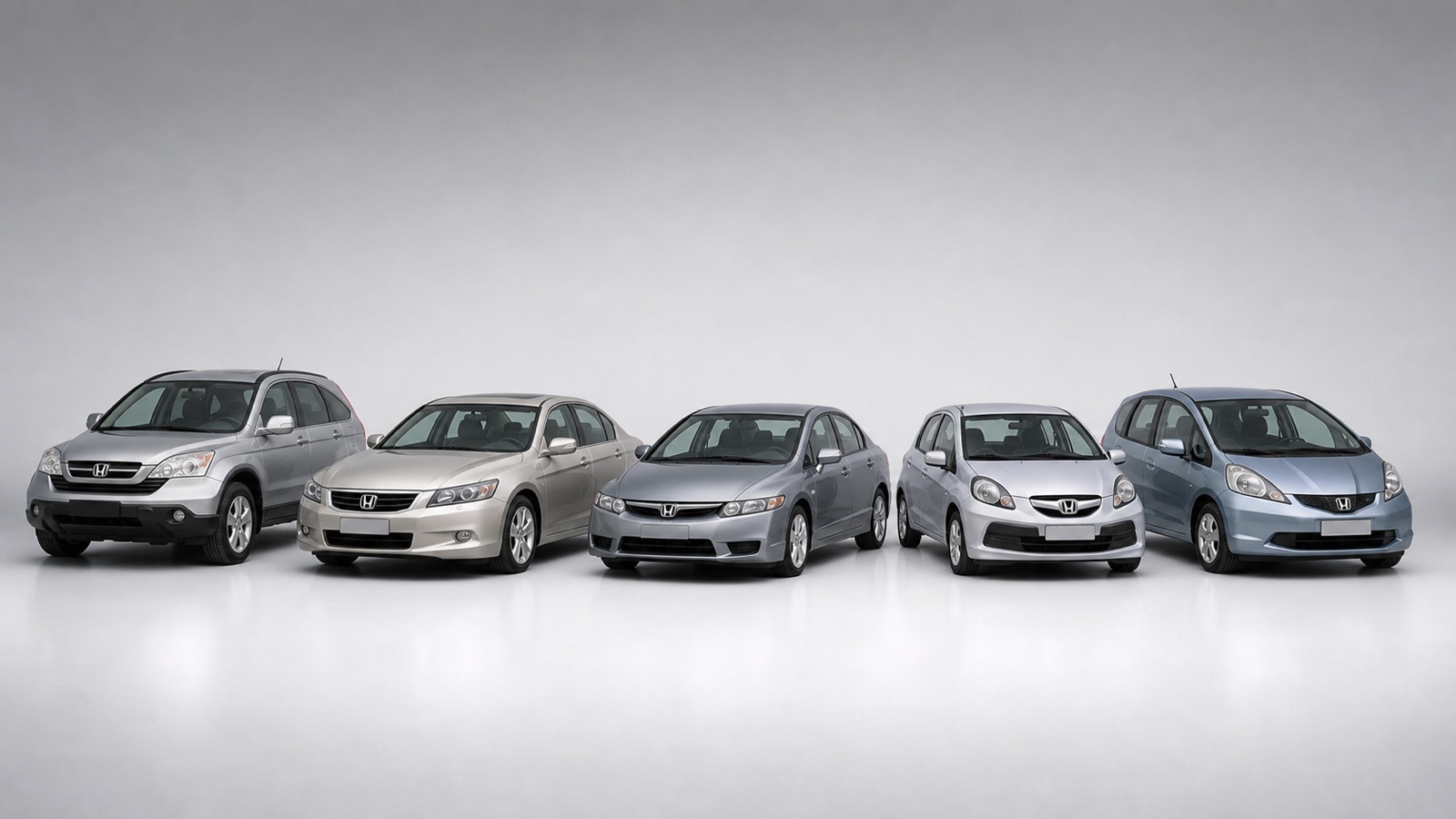 Honda's India lineup around 2012: CR-V, Accord, Civic, Brio and Jazz